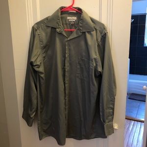 Lux sateen grey button down for men